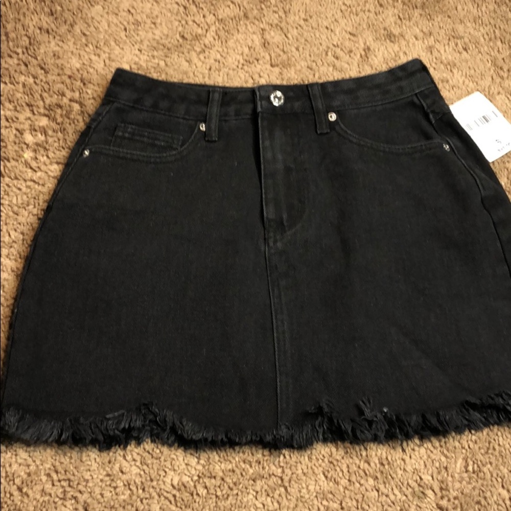Forever 21 black jean skirt